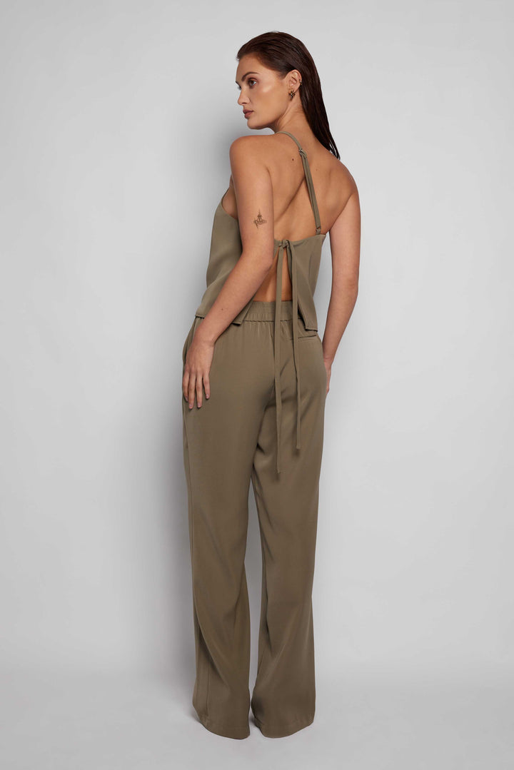 Mae Top Pant Set Khaki- OUTLET